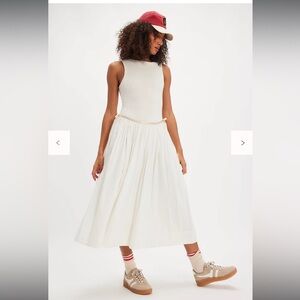 Free People Nightingale Seersucker Midi Dress XS